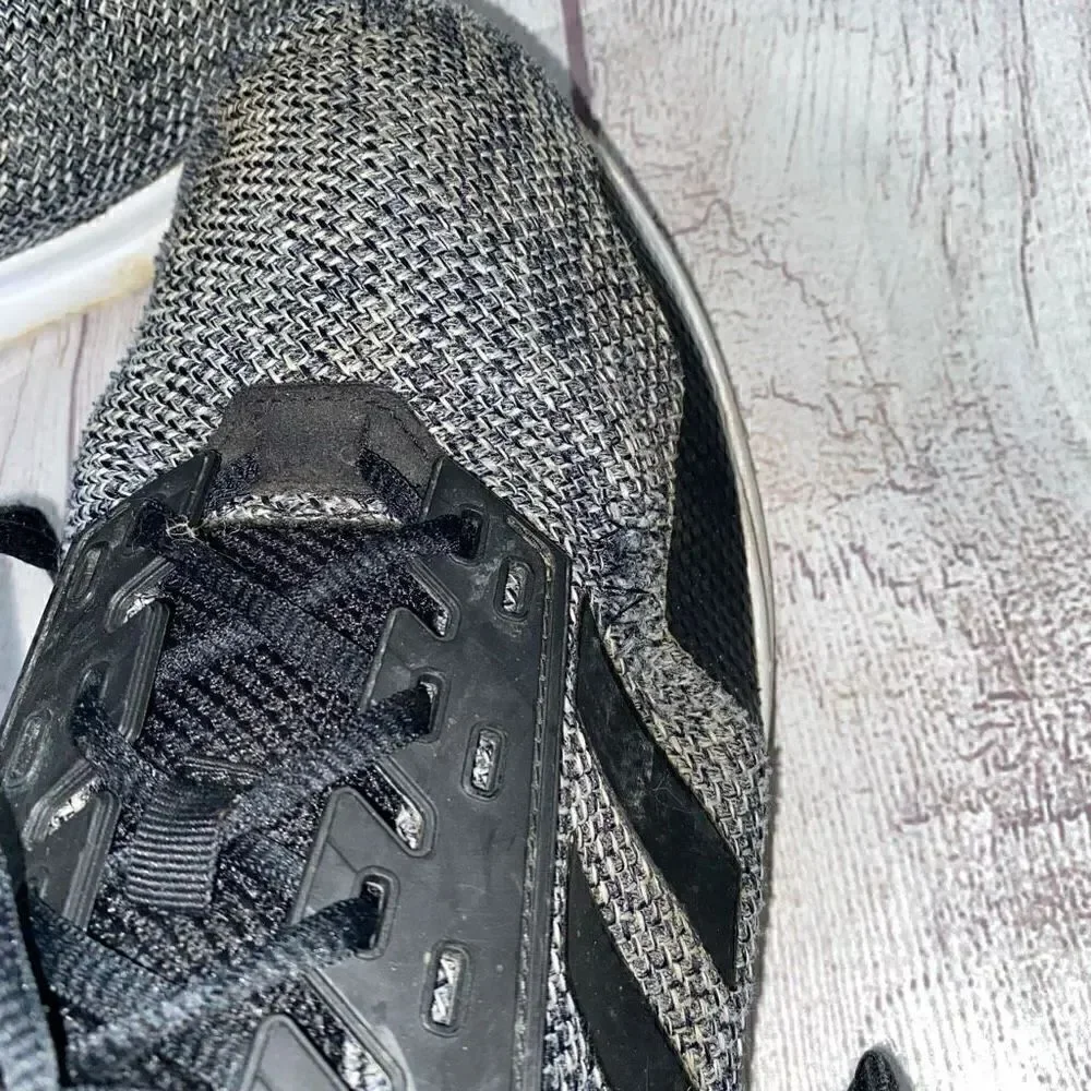 Adidas men 13 running shoe black and white